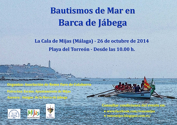 Bautismos de Mar en Barcade Jábega, el 26/10/2014, en La Cala de Mijas (Málaga)